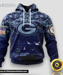 NFL Green Bay Packers 3D Hoodie Honor US Navy Veterans Stylish Gear For Fans