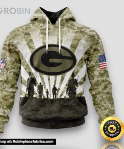 NFL Green Bay Packers Salute To Service Honor Veterans And Their Families Hoodie