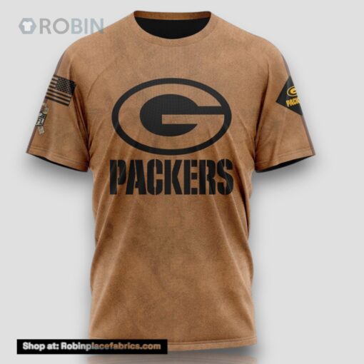NFL Green Bay Packers T Shirt Special Salute To Service For Veterans Day Full Printed T Shirt
