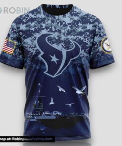 NFL Houston Texans 3D T Shirt Honor US Navy Veterans Stylish Gear For Fans