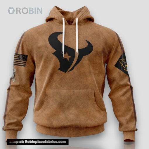 NFL Houston Texans Hoodie Special Salute To Service For Veterans Day Full Printed Hoodie