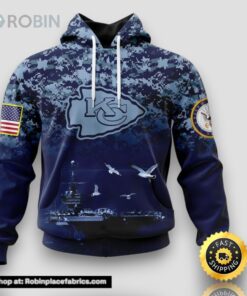 NFL Kansas City Chiefs 3D Hoodie Honor US Navy Veterans Stylish Gear For Fans NFL Kansas City Chiefs 3D Hoodie Honor US Navy Veterans Stylish Gear For Fans
