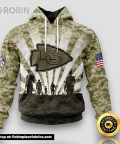 NFL Kansas City Chiefs Salute To Service Honor Veterans And Their Families Hoodie