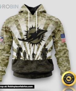 NFL Miami Dolphins Salute To Service Honor Veterans And Their Families Hoodie
