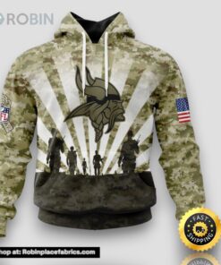 NFL Minnesota Vikings Salute To Service Honor Veterans And Their Families Hoodie