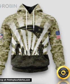 NFL New England Patriots Salute To Service Honor Veterans And Their Families Hoodie