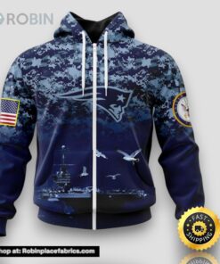 NFL New England Patriots Zip Hoodie 3D Honor US Navy Veterans Stylish Gear For Fans NFL New England Patriots Zip Hoodie 3D Honor US Navy Veterans Stylish Gear For Fans