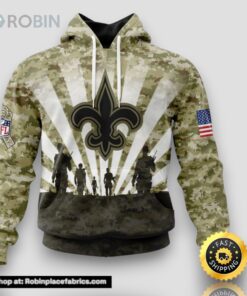 NFL New Orleans Saints Salute To Service Honor Veterans And Their Families Hoodie NFL New Orleans Saints Salute To Service Honor Veterans And Their Families Hoodie