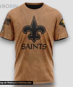 NFL New Orleans Saints T Shirt Special Salute To Service For Veterans Day Full Printed T Shirt