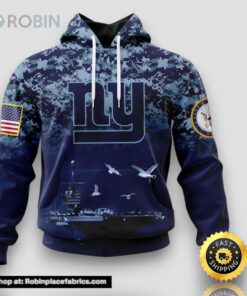 NFL New York Giants 3D Hoodie Honor US Navy Veterans Stylish Gear For Fans
