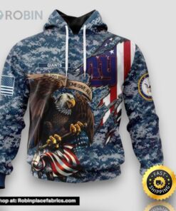 NFL New York Giants Honor Us Navy Veterans 3D Hoodie