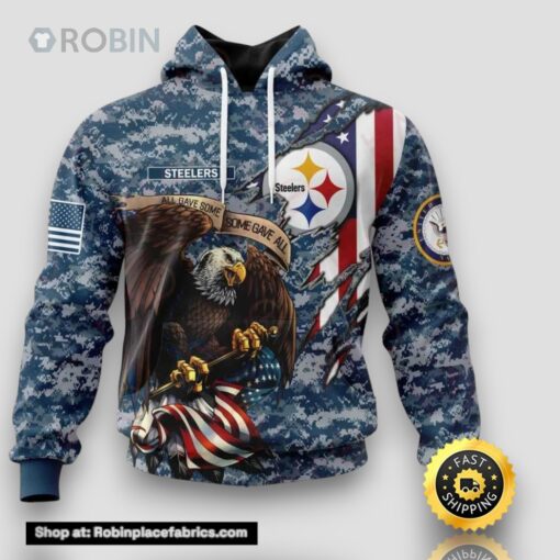 NFL Pittsburgh Honor Us Navy Veterans 3D Hoodie