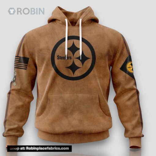 NFL Pittsburgh Steelers Hoodie Special Salute To Service For Veterans Day Full Printed Hoodie