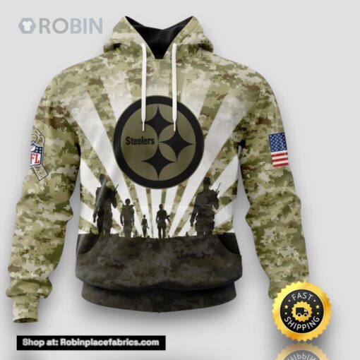 NFL Pittsburgh Steelers Salute To Service Honor Veterans And Their Families Hoodie