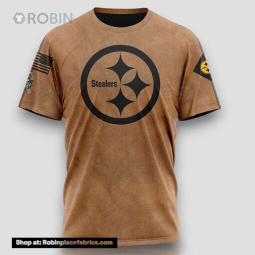 NFL Pittsburgh Steelers T Shirt Special Salute To Service For Veterans Day Full Printed T Shirt