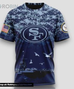 NFL San Francisco 49ers 3D T Shirt Honor US Navy Veterans Stylish Gear For Fans