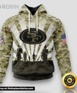 NFL San Francisco 49ers Salute To Service Honor Veterans And Their Families Hoodie