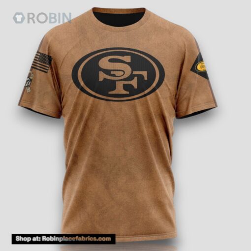 NFL San Francisco 49ers T Shirt Special Salute To Service For Veterans Day Full Printed T Shirt