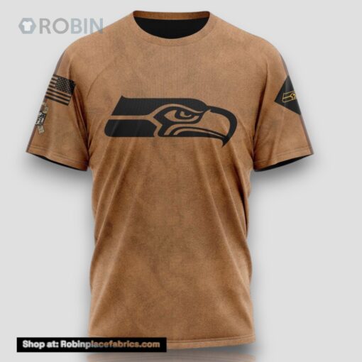 NFL Seattle Seahawks T Shirt Special Salute To Service For Veterans Day Full Printed T Shirt