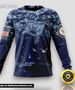 NFL Tampa Bay Buccaneers Crewneck Sweatshirt Honor US Navy Veterans Stylish Gear For Fans NFL Tampa Bay Buccaneers Crewneck Sweatshirt Honor US Navy Veterans Stylish Gear For Fans