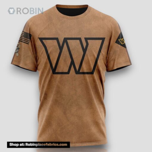 NFL Washington Commanders T Shirt Special Salute To Service For Veterans Day Full Printed T Shirt