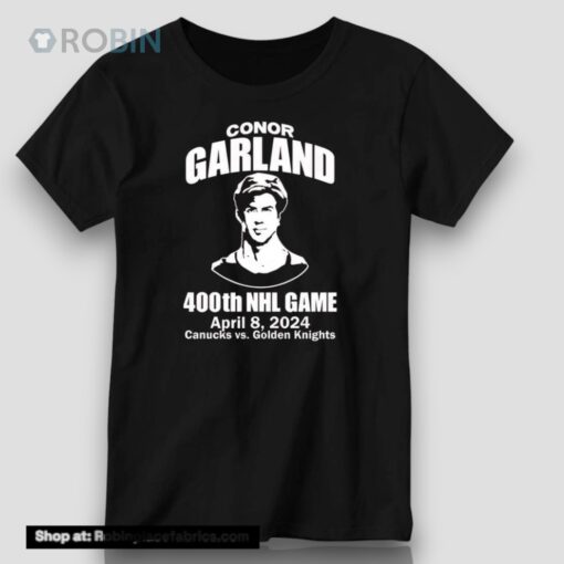 Official Jt Miller Garland With 400th Nhl Game April 8 2024 Canucks vs. Golden Knights Shirt