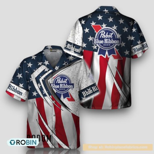 Pabst Blue Ribbon Fourth Of July Esports Hawaiian Shirt