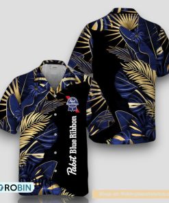 Pabst Blue Ribbon Tropical Palm Hawaiian Shirt