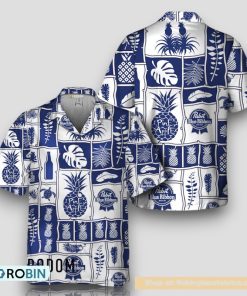 Pabst Blue Ribbon Tropical Pineapple Hawaiian Shirt