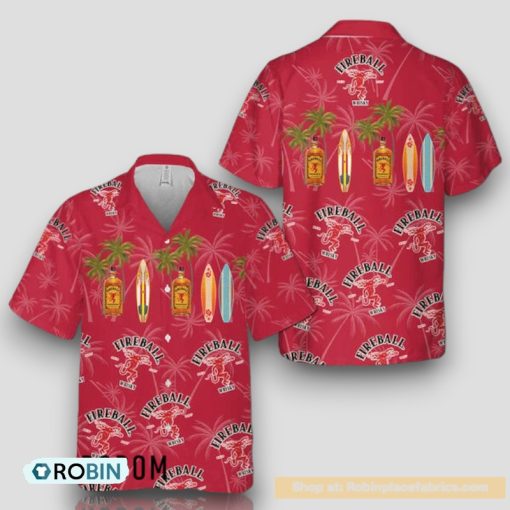 Palm Trees Hawaii Fireball Hawaiian Shirt