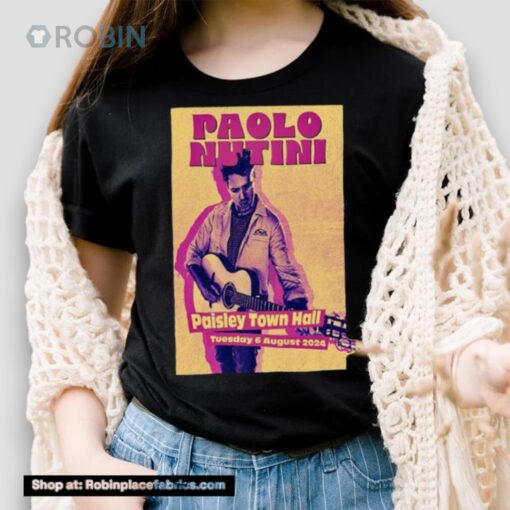 Paolo Nutini Aug 6 2024 Paisley Town Hall In Paisley Poster Shirt