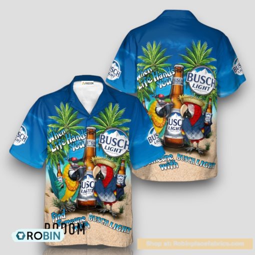 Parrot Busch Light Hawaiian Shirt