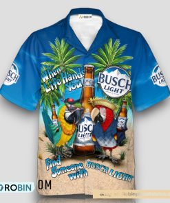 Parrot Busch Light Hawaiian Shirt