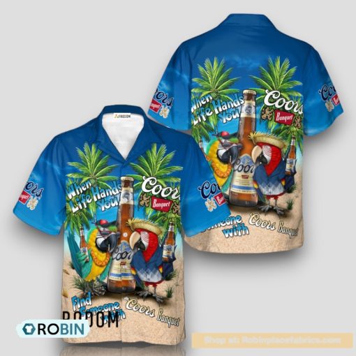 Parrot Coors Banquet Hawaiian Shirt