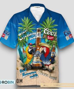 Parrot Coors Banquet Hawaiian Shirt