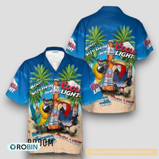 Parrot Coors Light Hawaiian Shirt
