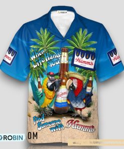 Parrot Hamm’s Beer Hawaiian Shirt Parrot Hamm’s Beer Hawaiian Shirt