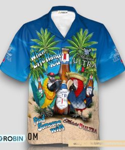 Parrot Michelob ULTRA Hawaiian Shirt Parrot Michelob ULTRA Hawaiian Shirt