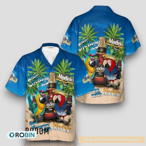 Parrot Modelo Negra Hawaiian Shirt