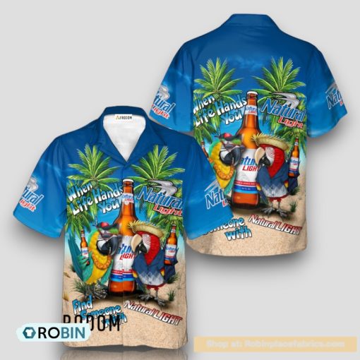 Parrot Natural Light Hawaiian Shirt