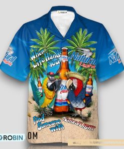 Parrot Natural Light Hawaiian Shirt