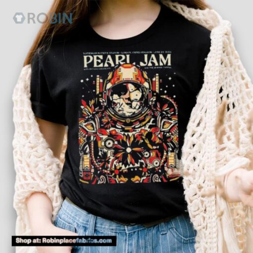 Pearl Jam Dark Matter World Tour With Richard Ashcroft And The Murder Capital At Co Op Live In Tottenham Hotspur Stadium London On June 29 2024 Shirt