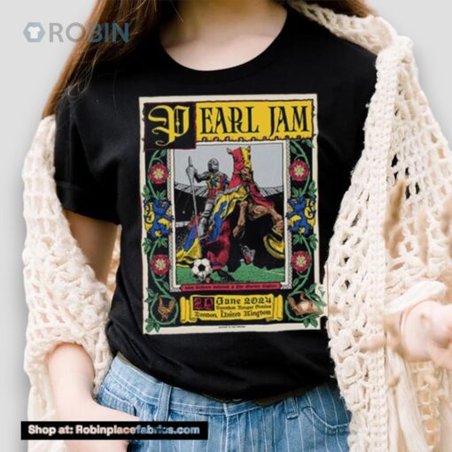 Pearl Jam With Richard Ashcroft & The Duroer Capitaz June 29 2024 Tottenham Hotspur Stadium London,uk Poster Shirt