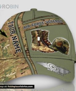 Personalized Air Force Veteran Print Military Boot And Hats All Over Print Baseball Cap A Great Gift For Veterans Day
