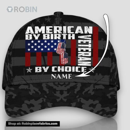 Personalized American By Birtth By Choice Veteran All Over Print Baseball Cap A Great Gift For Veterans Day