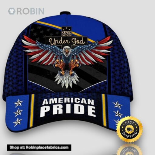 Personalized American Pride One Nation Under God All Over Print Baseball Cap A Great Gift For Veterans Day
