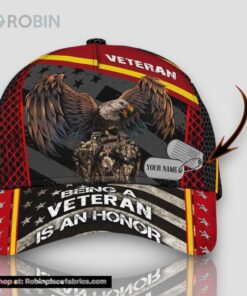 Personalized Being A Veteran Is An Honor All Over Print Baseball Cap A Great Gift For Veterans Day