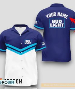 Personalized Bud Light Blue Tennis Hawaiian Shirt