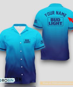 Personalized Bud Light Gradient Hawaiian Shirt Personalized Bud Light Gradient Hawaiian Shirt