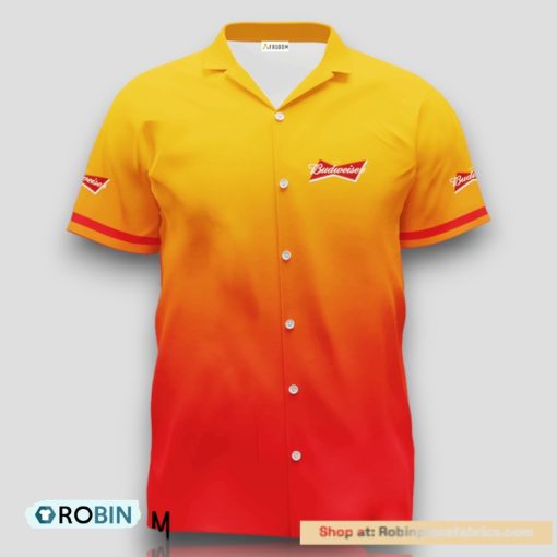 Personalized Budweiser Beer Gradient Hawaiian Shirt